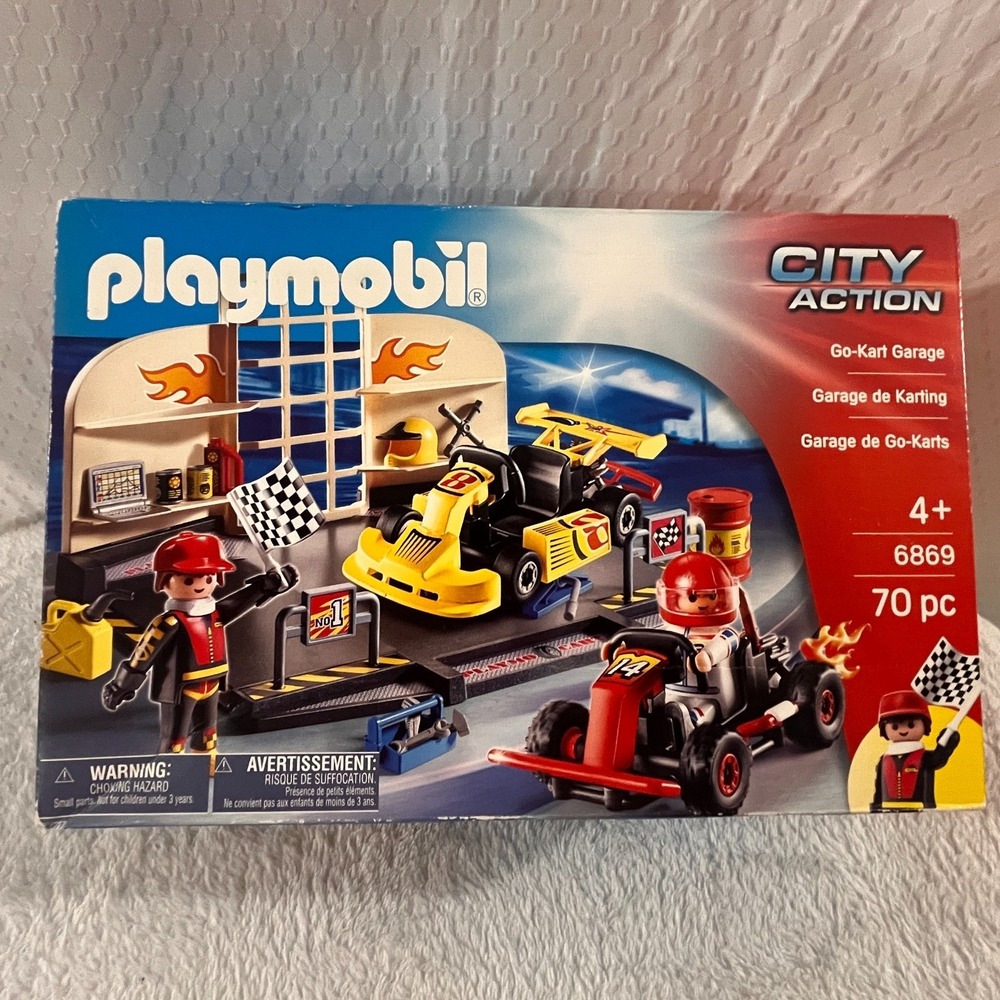 2016 Playmobil City Action Go-Kart Garage Set #6869 City Action 70 Pieces